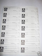 7 Atari Labs Prototype Label Sheets for SNES GameBoy
