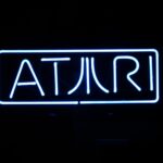 Atari logo in neon