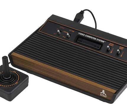 a classic game console with controller