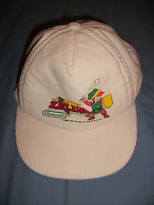 VTG 80â€™s Zelda Nintendo cap hat corduroy off white 1988 snapback One size