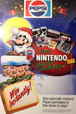 1989 Pepsi Bring Nintendo Home For The Holidays Store Display Poster